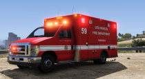 【GTA5载具】福特E450洛杉矶消防局救护车型ELS版：极致细节与真实感的完美结合
