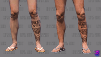 蝴蝶蛾纹身 MOD [Left Leg]