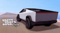 【GTA5载具】特斯拉 Cybertruck 1.2 版本评测：未来感爆棚的硬派皮卡，洛圣都街头的新宠儿！