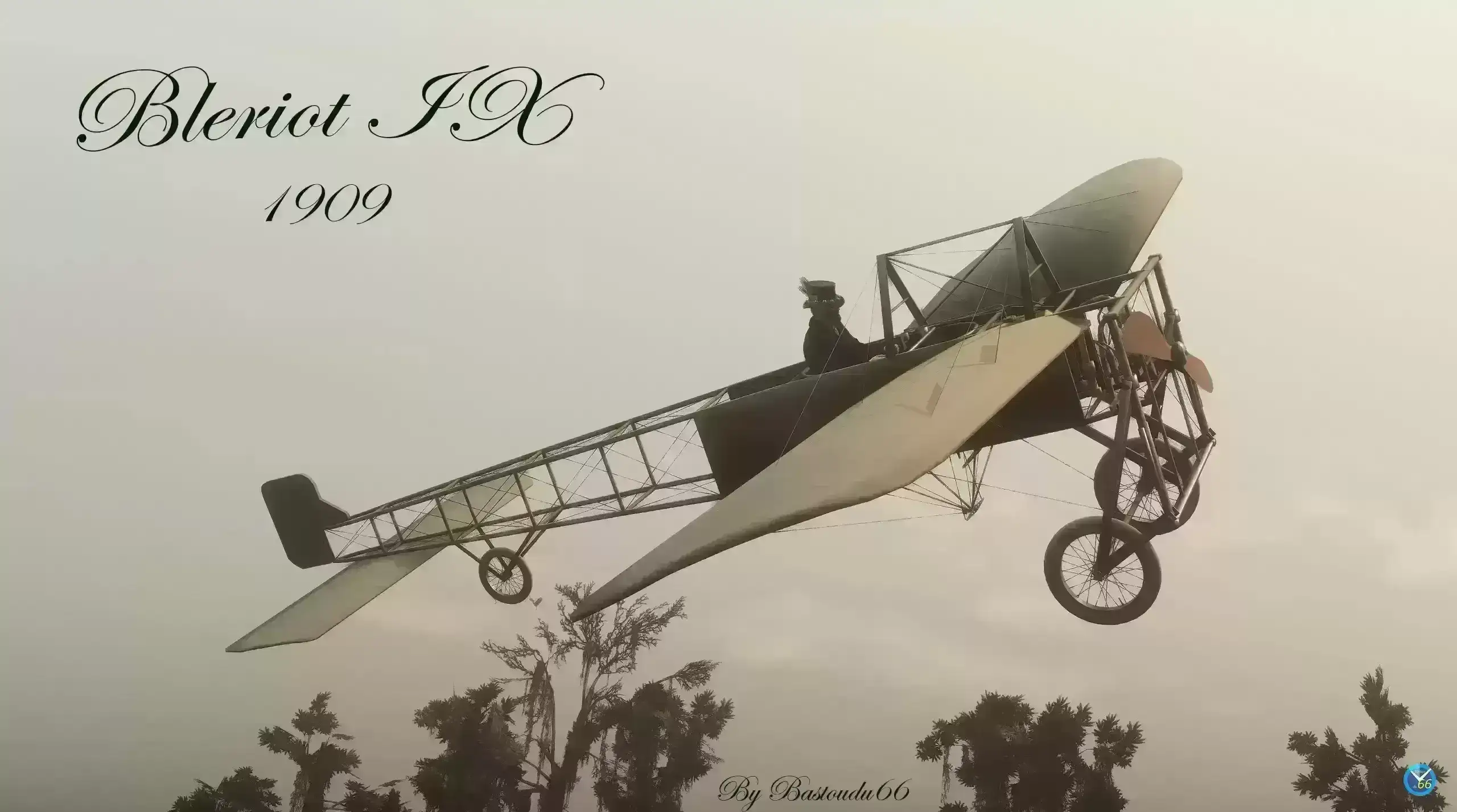 布莱里奥 IX驾驶1909 年飞机