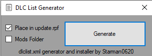 【GTA5实用工具】DLCList Generator & Installer 1.1:一键生成dlclist,懒人必备!