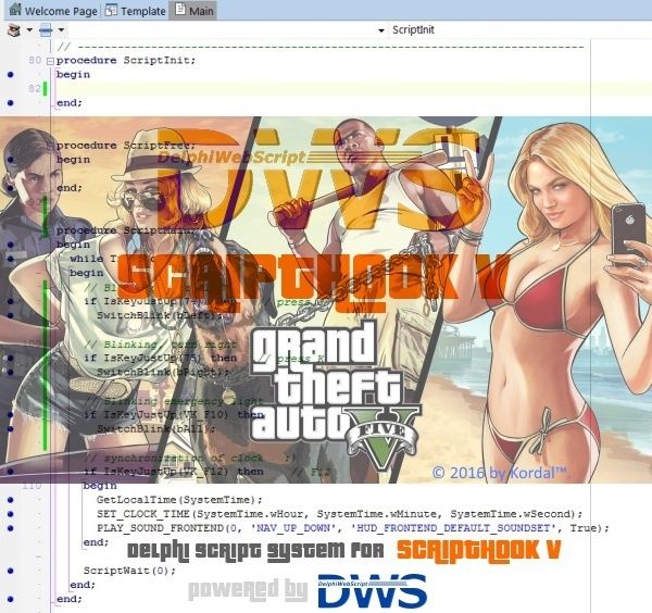 【GTA5硬核】DWS System for ScriptHook V 0.12:用Delphi编写脚本的新时代