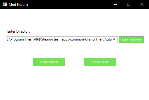 【GTA5实用】Mod Enabler 1.01:一键禁用MOD,轻松切换游戏模式