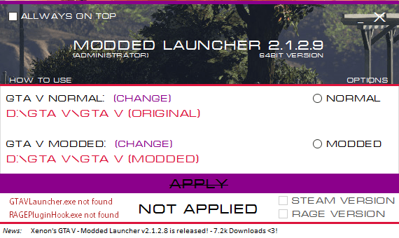 GTA5双版本启动器Modded Launcher 2.1.2.9:轻松切换原版与MOD模式