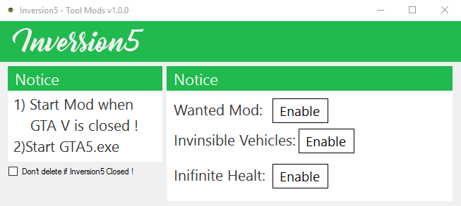 【GTA5实用】Inversion5 - 简单MOD工具:让游戏体验更爽快!