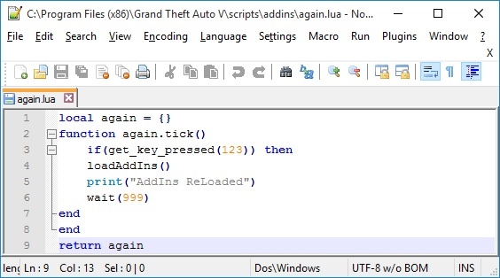 【GTA5神技】LUA脚本热更新工具:改代码不用重启游戏了!