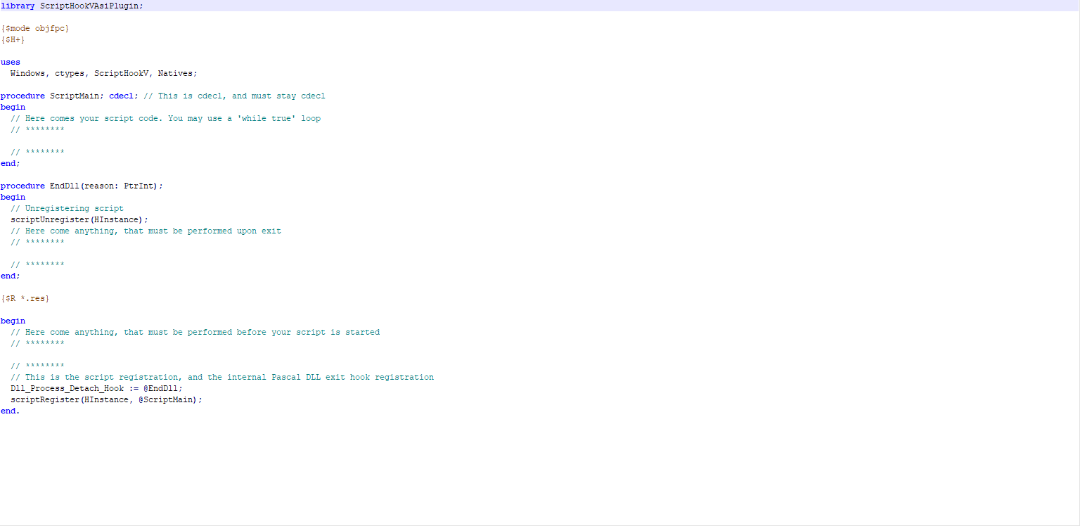 【GTA5编程】ScriptHookV SDK for Pascal:用Pascal语言为GTA V编写ASI插件的利器