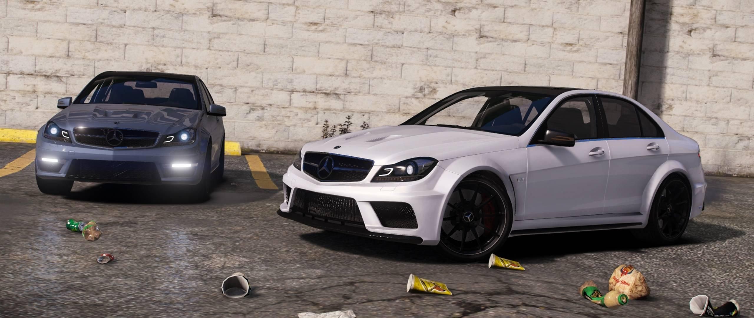 【GTA5载具】2013款梅赛德斯-AMG C63 (W204) 升级版:终极黑系列改装车,细节狂魔的杰作