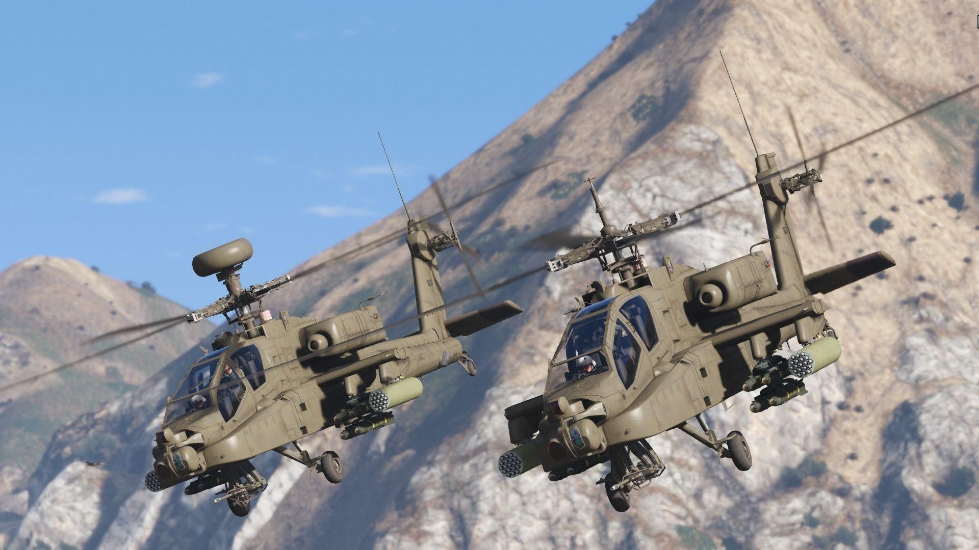 【GTA5载具】AH-64D 长弓阿帕奇直升机:洛圣都最真实的军事利器