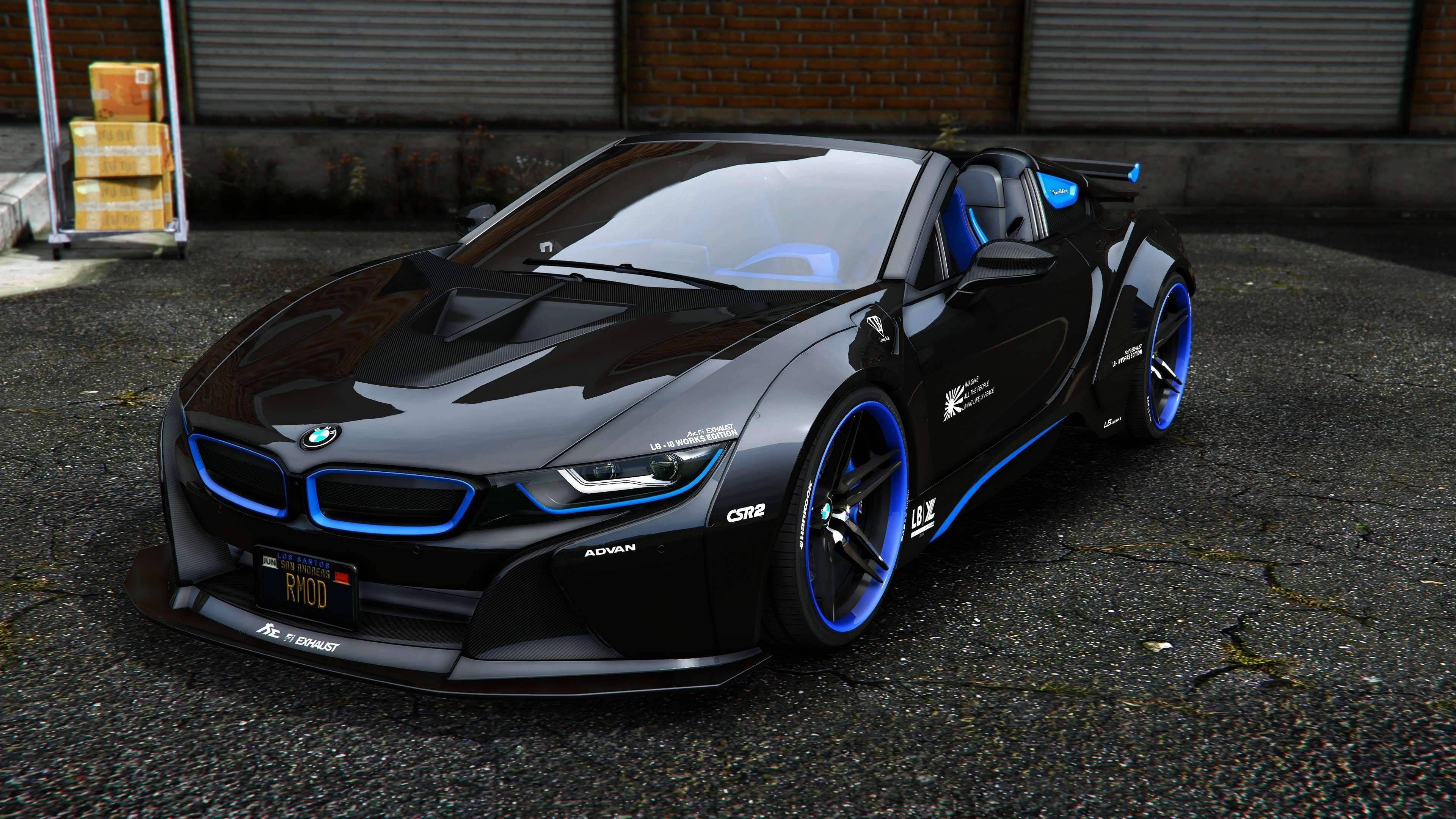 【GTA5载具】BMW I8 Liberty Walk Roadster:洛圣都最拉风的电动跑车,改装套件一应俱全!