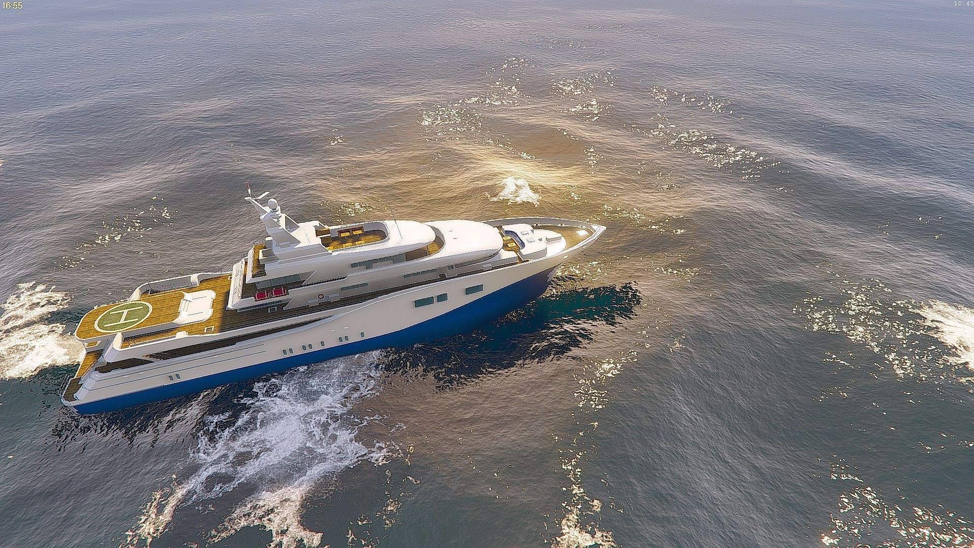 【GTA5载具】可驾驶游艇 Drivable Yacht IV 2.0:奢华水上体验,细节满分