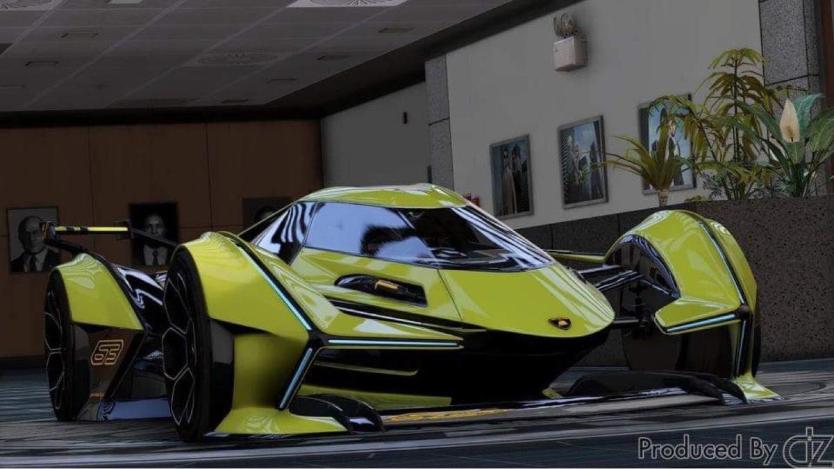 【GTA5载具】兰博基尼 V12 Vision GT:终极五代车模,洛圣都的未来超跑体验