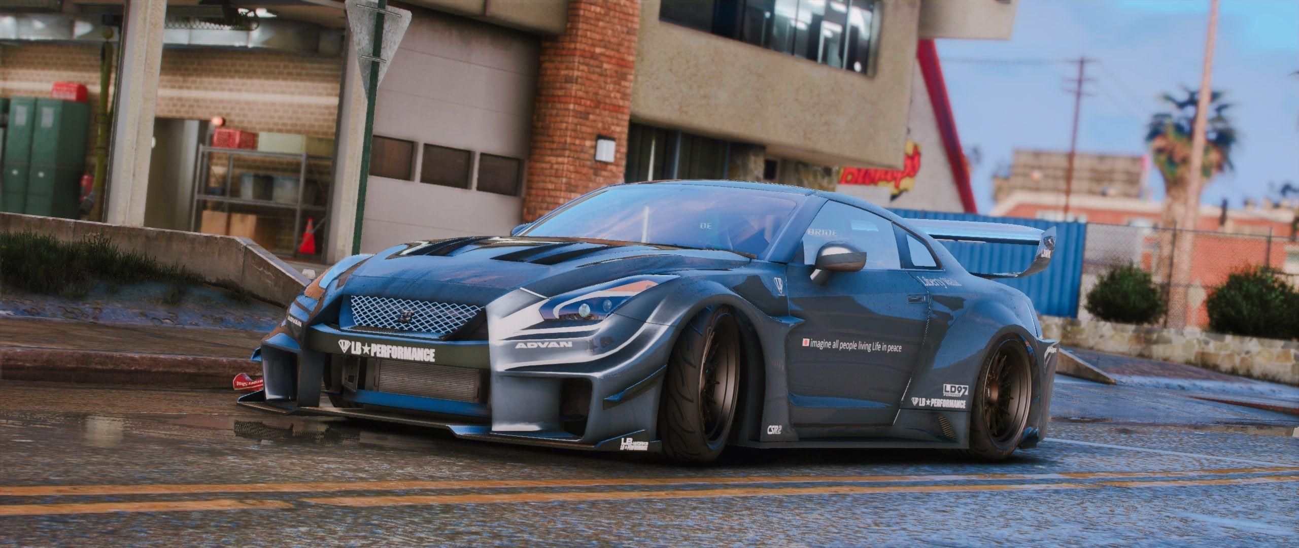 【GTA5载具】Nissan GTR R35 Liberty Walk Silhouette:极致宽体改装,洛圣都街头的视觉盛宴