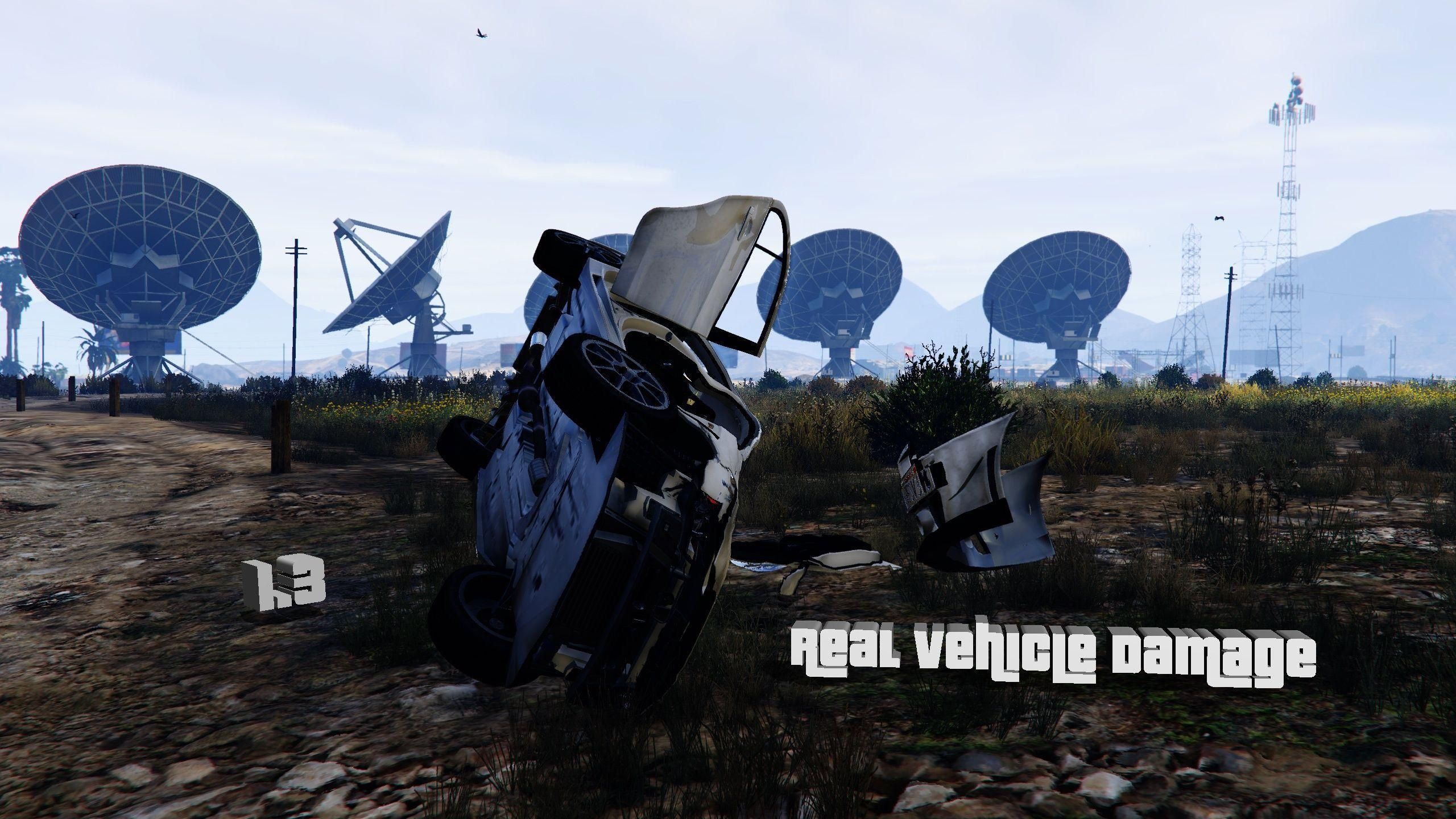 【GTA5载具】Real Vehicle Damage 1.3:让洛圣都的每一辆车都拥有真实损坏效果