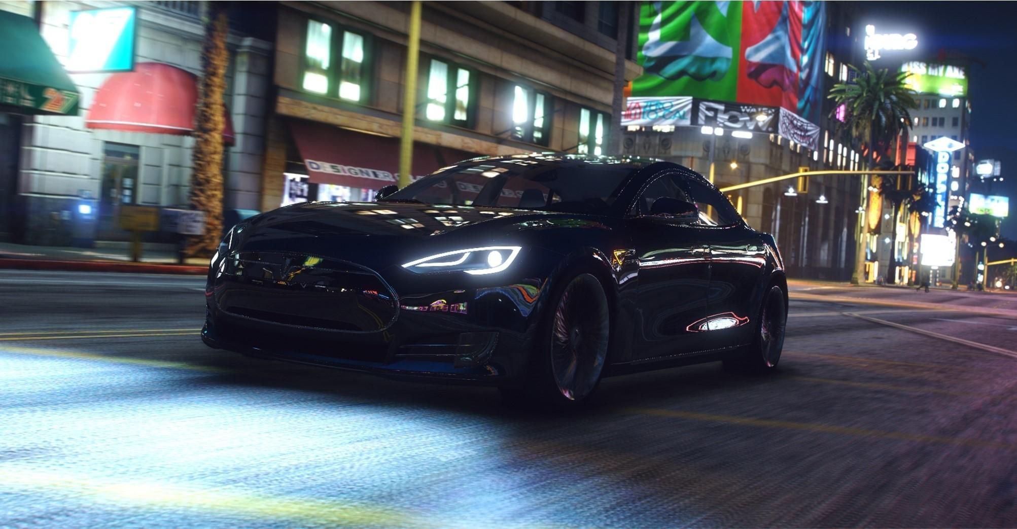 【GTA5载具】特斯拉 Model S Add-on 版:未来感十足的电动旗舰