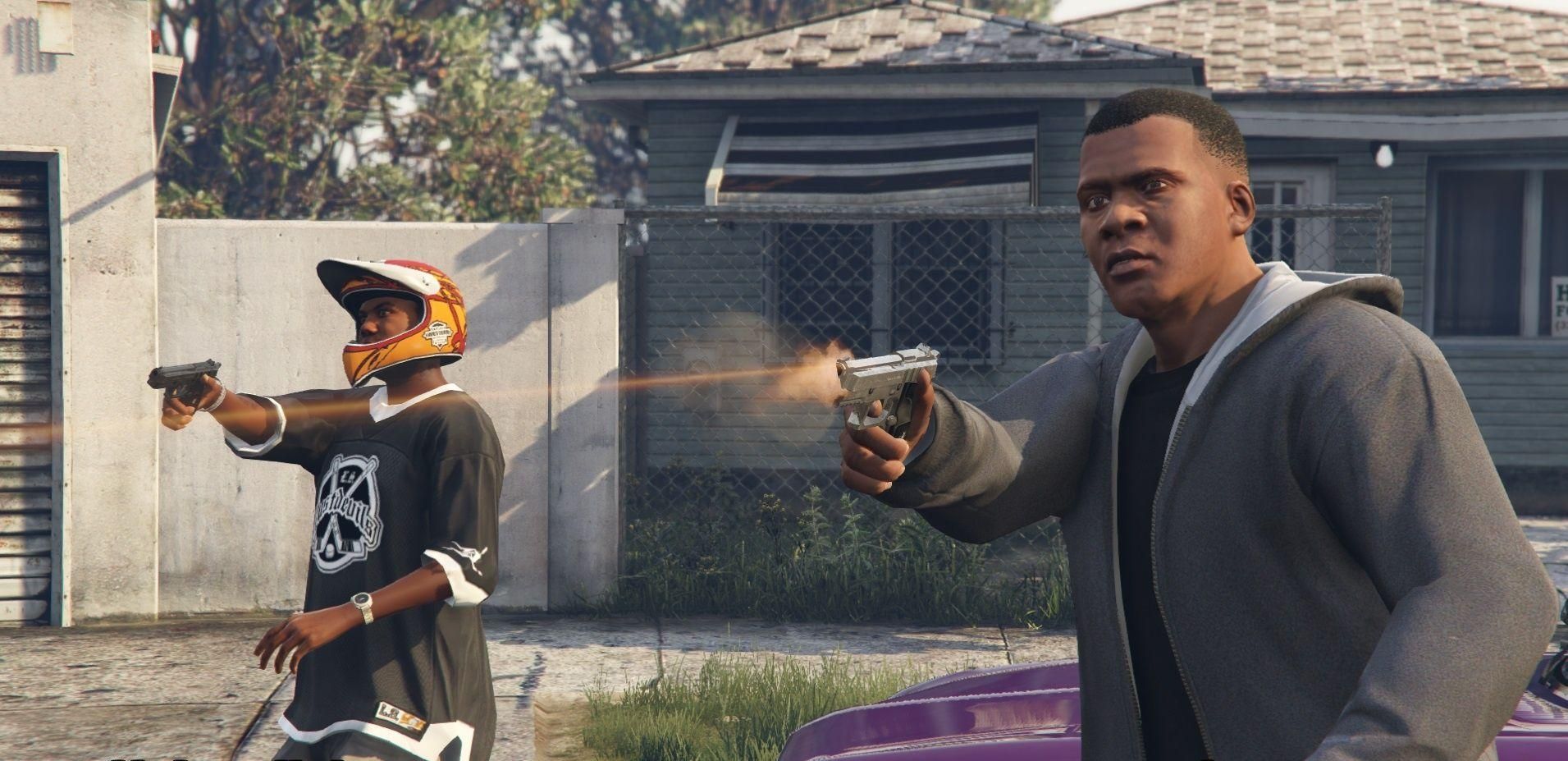 GTA5 节奏感满分!Franklin 手持单发枪械 MOD(Gangsta Style Franklin 1.4)