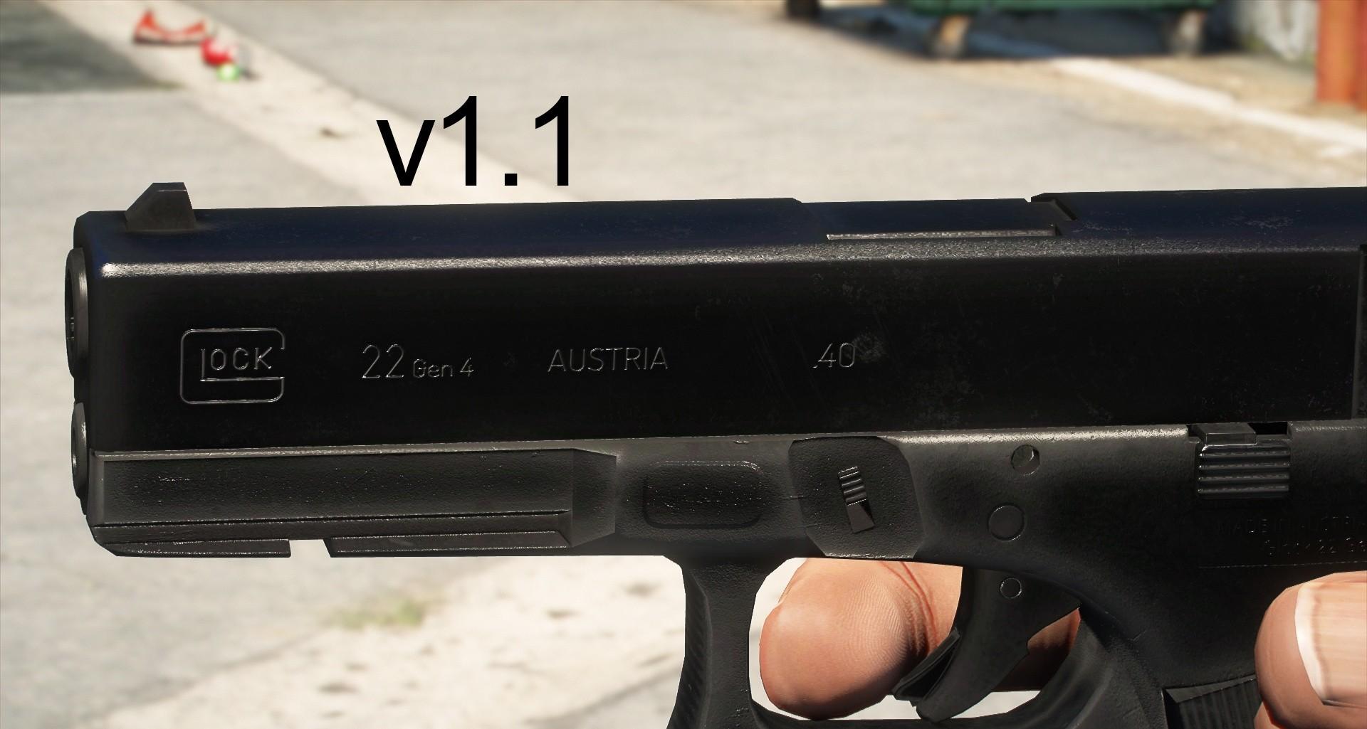 GTA5 逼真还原:Glock 22 Gen 4 动态 MOD(4K材质)