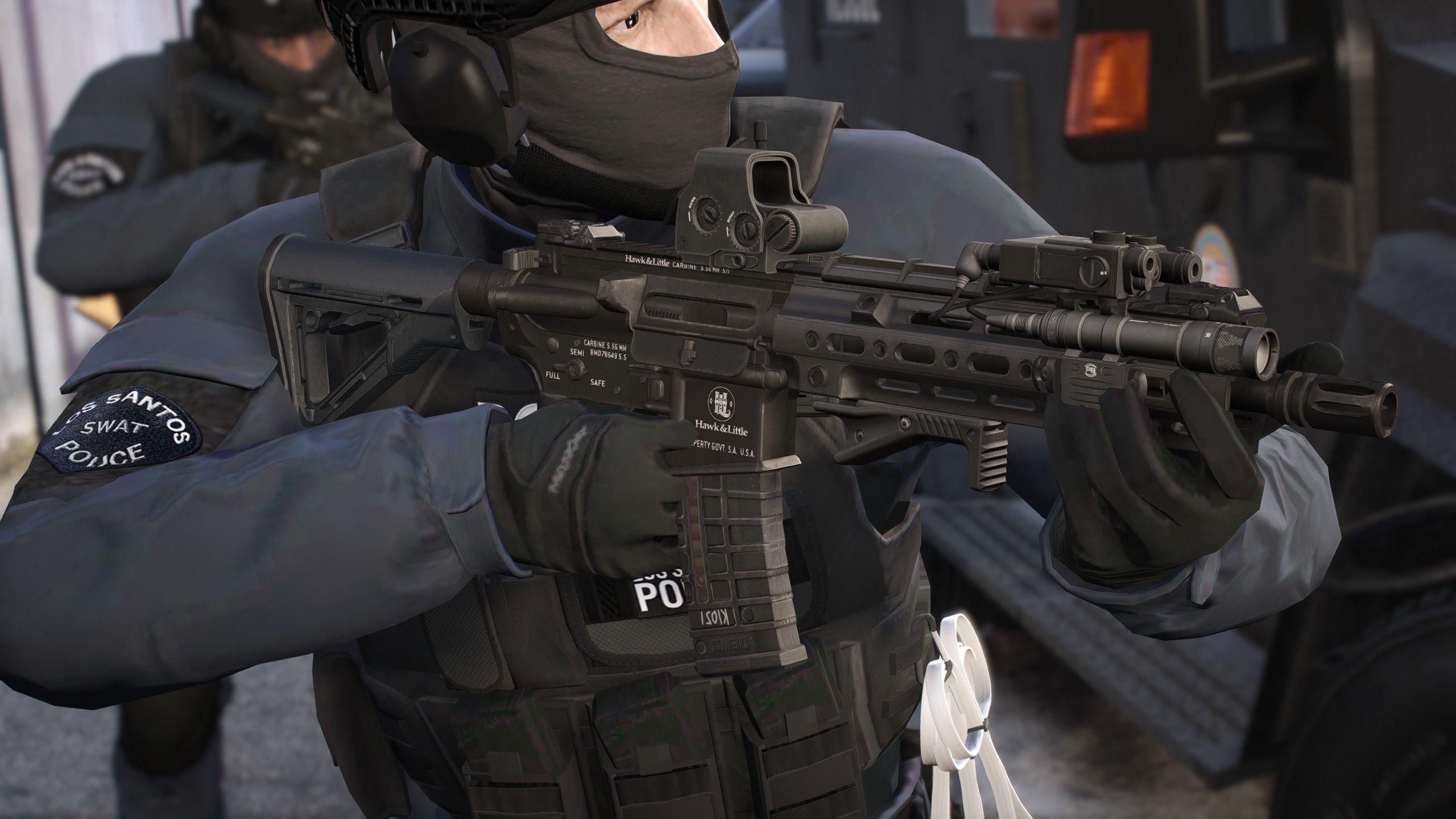 GTA5 杀手级新配件:HK416 战术卡宾枪 MOD(动画版)