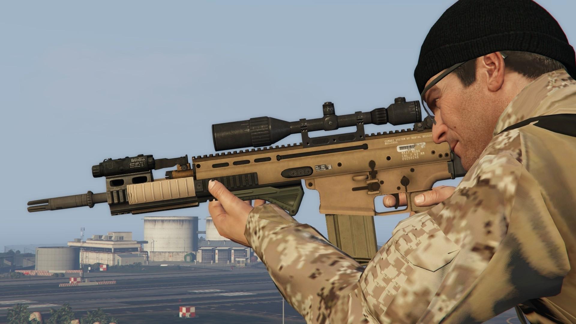 GTA5 SCAR-H DMR 2.0 - 全新定制狙步,细节满满