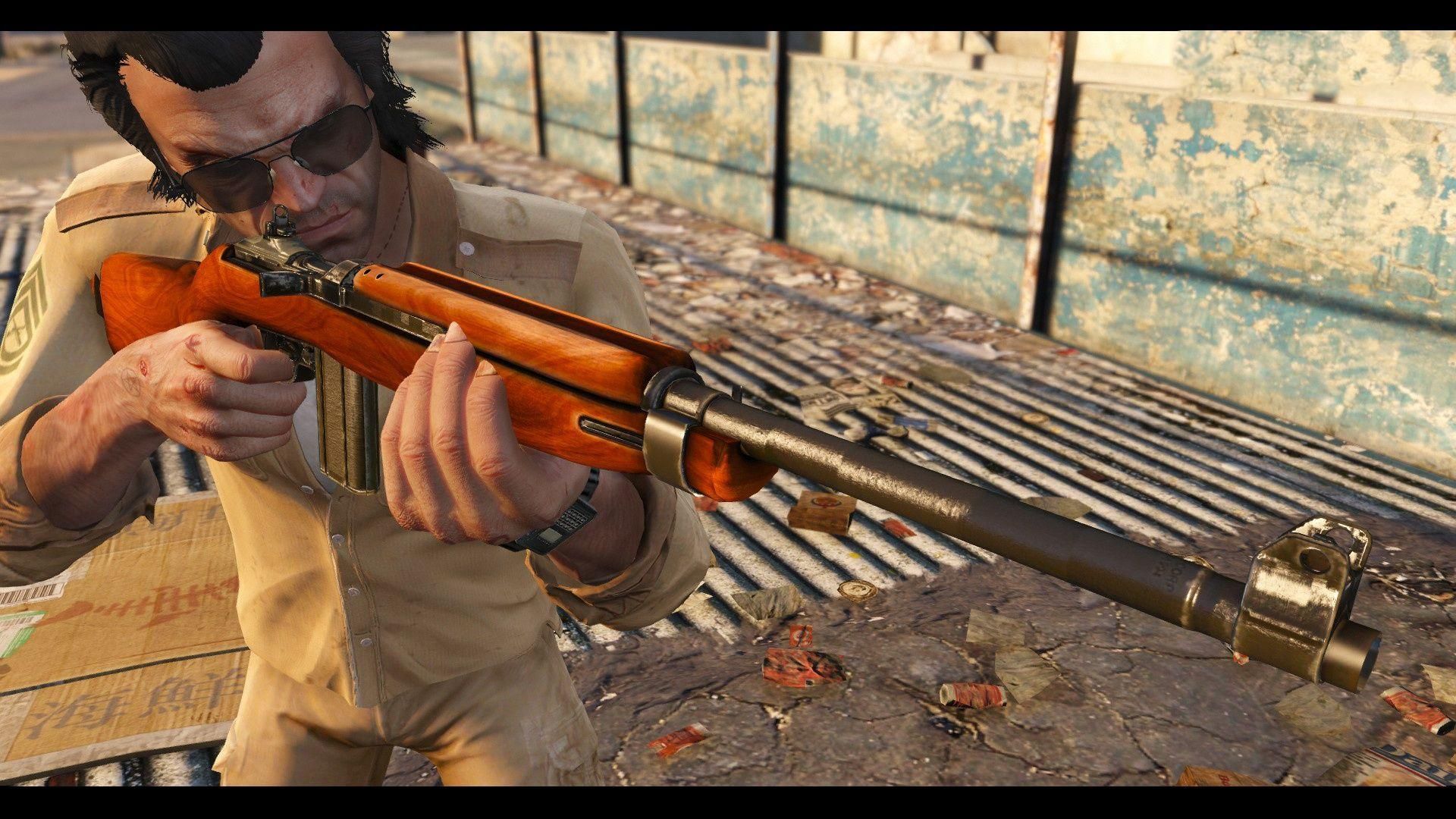 GTA5 黑色大屠杀版 M1 卡宾枪 MOD (4K高清材质+动画)